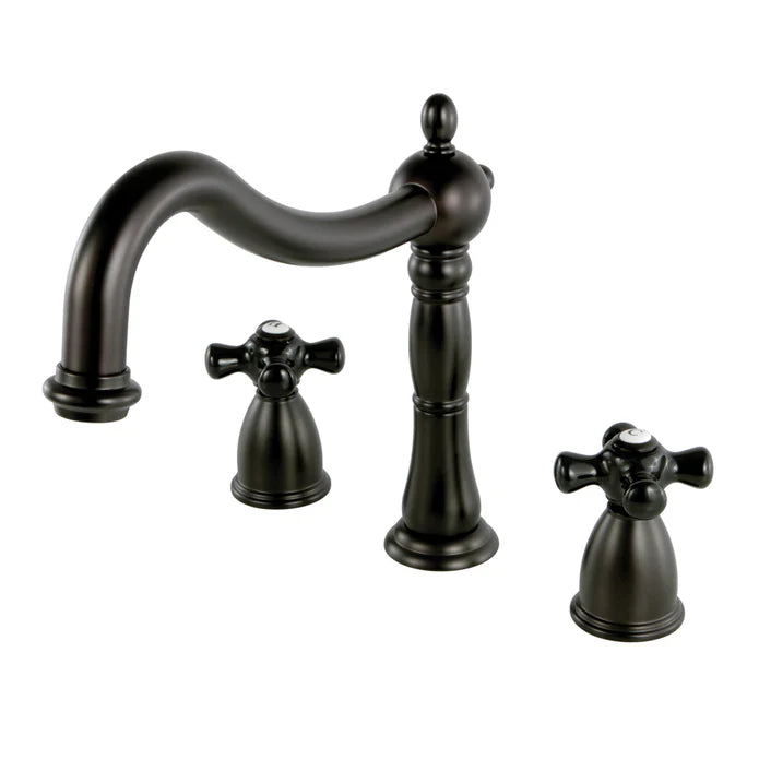 Kingston - Tub Faucets - Duchess KS134PKX Two-Handle 3-Hole Deck Mount Roman Tub Faucet