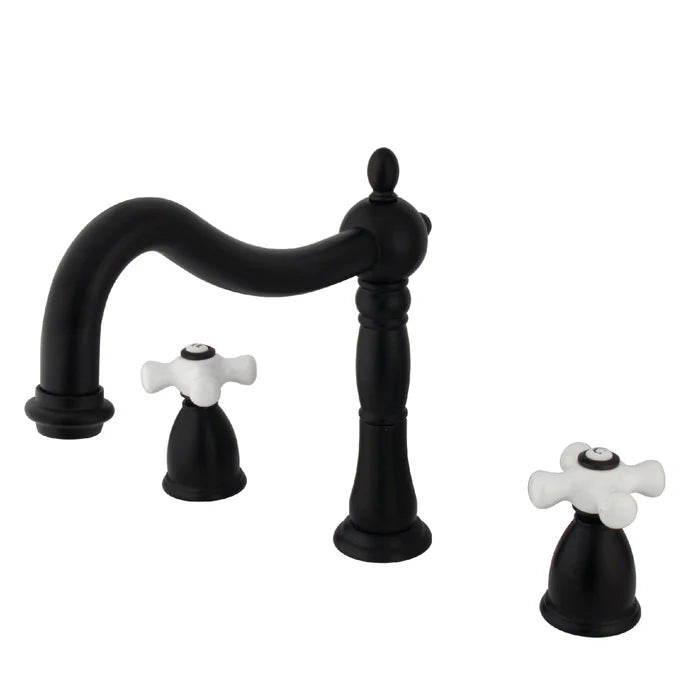 Kingston - Tub Faucets - Heritage KS134PX Two-Handle 3-Hole Deck Mount Roman Tub Faucet