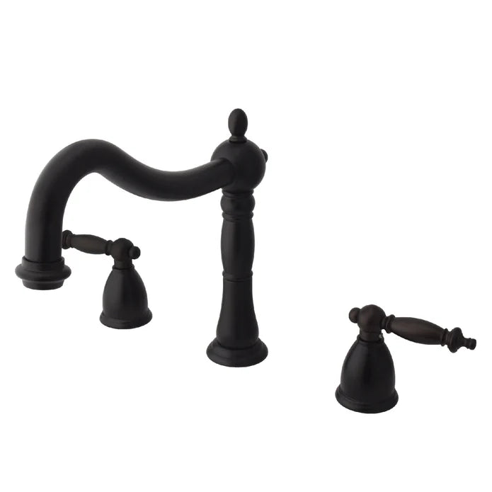 Kingston - Tub Faucets - Heritage KS134TL Two-Handle 3-Hole Deck Mount Roman Tub Faucet