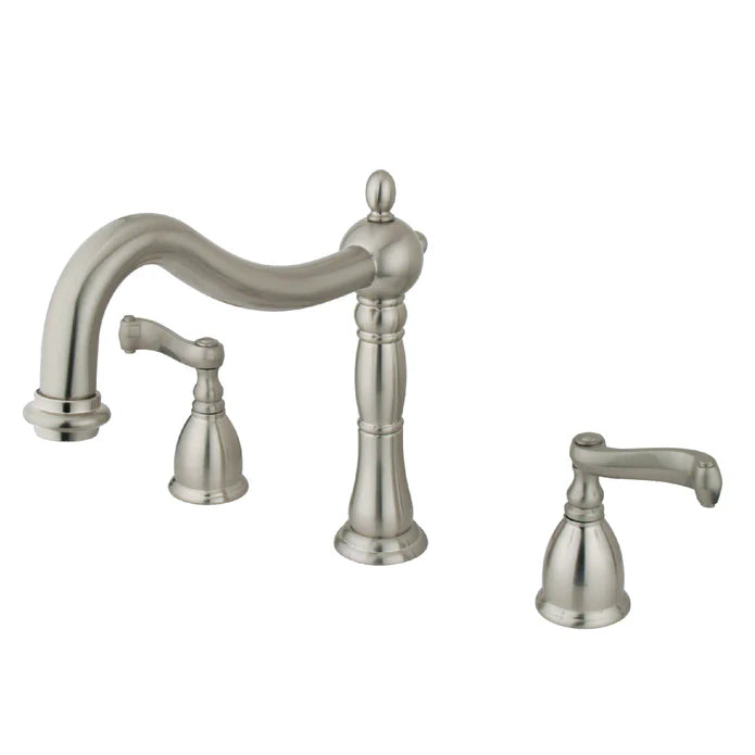 Kingston - Tub Faucets - Heritage KS134FL Two-Handle 3-Hole Deck Mount Roman Tub Faucet