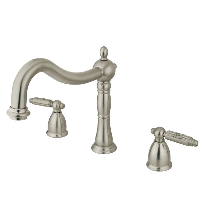 Kingston - Tub Faucets - Georgian KS134GL Two-Handle 3-Hole Deck Mount Roman Tub Faucet