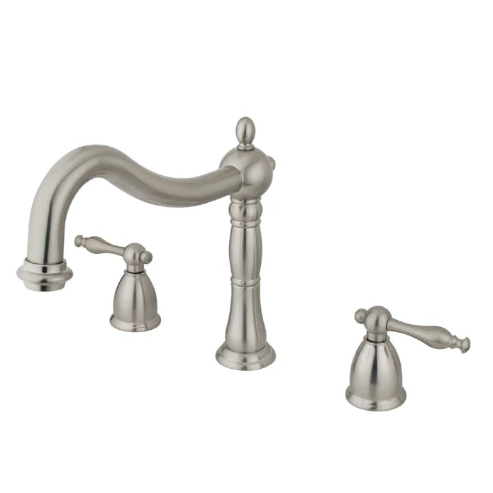 Kingston - Tub Faucets - Naples KS134NL Two-Handle 3-Hole Deck Mount Roman Tub Faucet