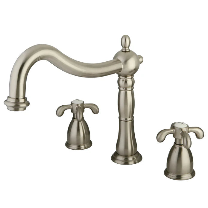 Kingston - Tub Faucets - French Country KS134TX Two-Handle 3-Hole Deck Mount Roman Tub Faucet