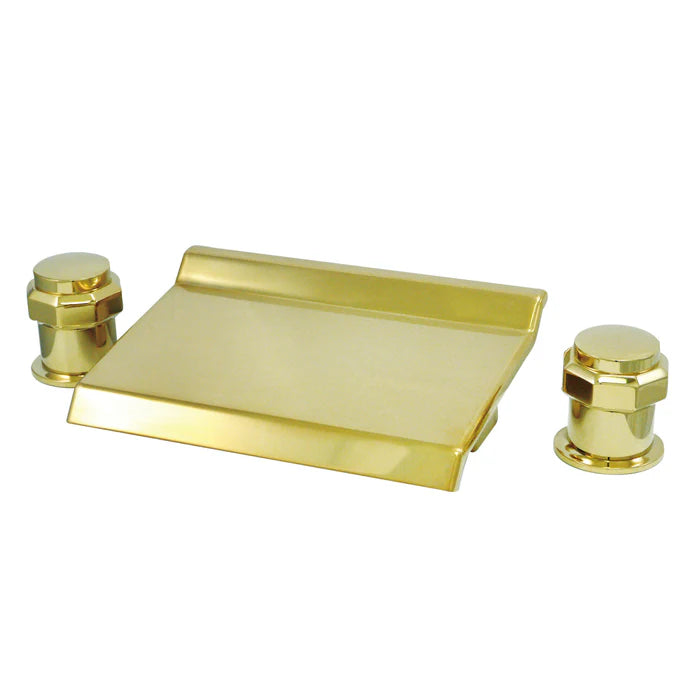 Kingston - Tub Faucets - Milano KS224AR Two-Handle 3-Hole Deck Mount Roman Tub Faucet