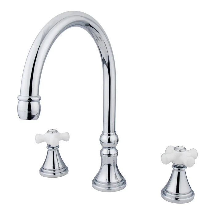 Kingston - Tub Faucets - Roman KS234PX Two-Handle 3-Hole Deck Mount Roman Tub Faucet
