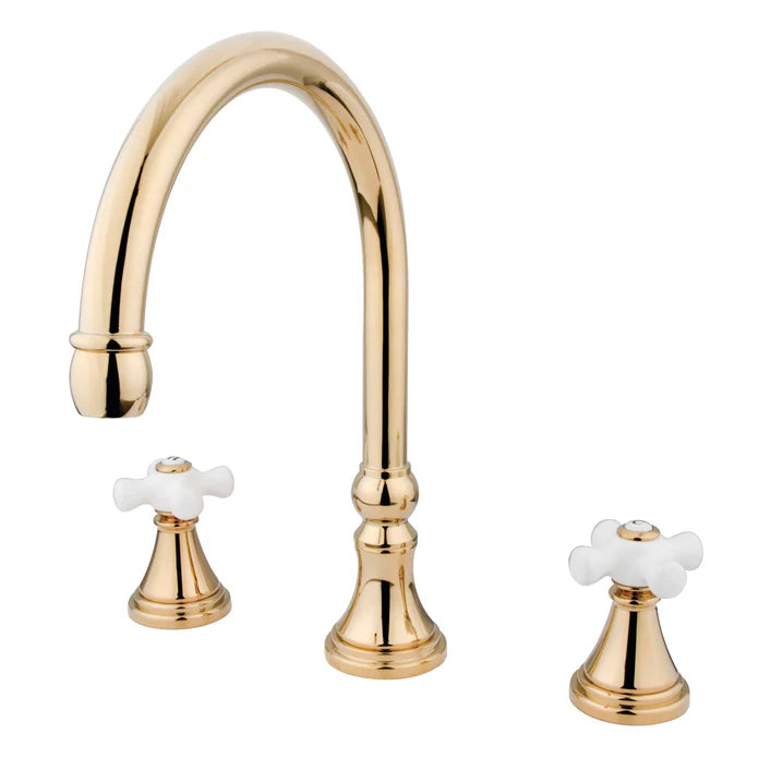 Kingston - Tub Faucets - Roman KS234PX Two-Handle 3-Hole Deck Mount Roman Tub Faucet