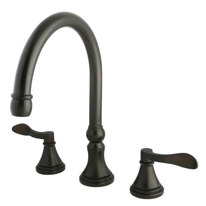 Kingston - Tub Faucets - NuFrench KS234DFL Two-Handle 3-Hole Deck Mount Roman Tub Faucet