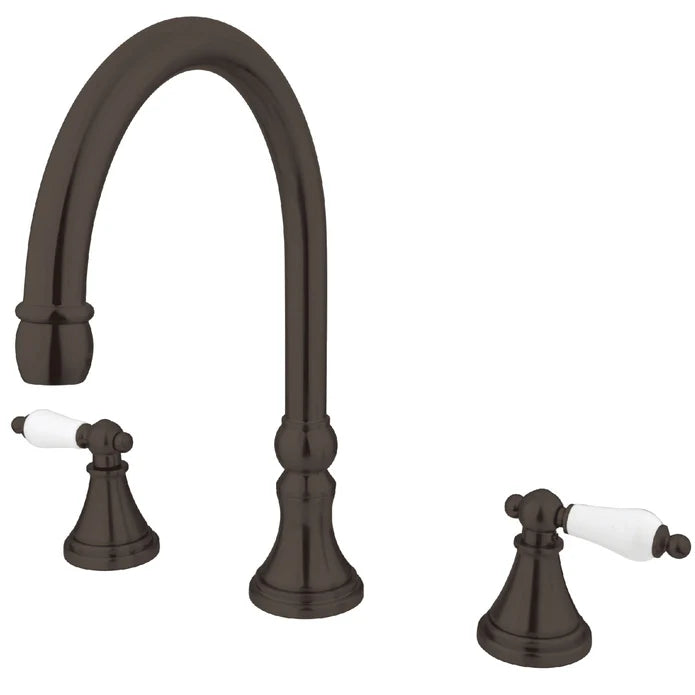 Kingston - Tub Faucets - Roman KS234PL Two-Handle 3-Hole Deck Mount Roman Tub Faucet