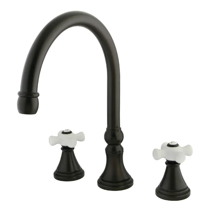 Kingston - Tub Faucets - Roman KS234PX Two-Handle 3-Hole Deck Mount Roman Tub Faucet