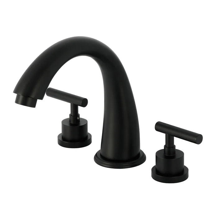 Kingston - Tub Faucets - Manhattan KS236CML Two-Handle 3-Hole Deck Mount Roman Tub Faucet