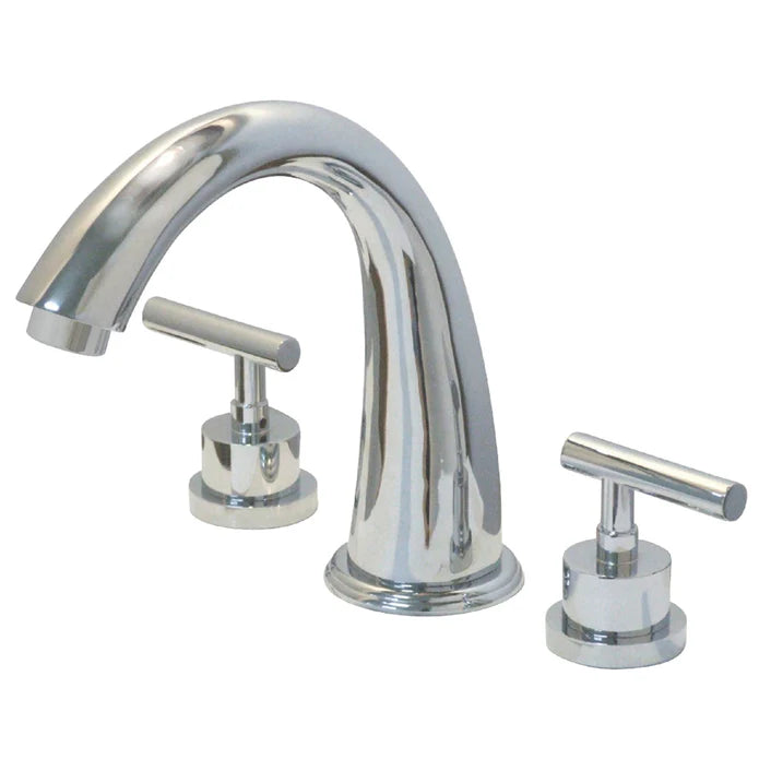 Kingston - Tub Faucets - Manhattan KS236CML Two-Handle 3-Hole Deck Mount Roman Tub Faucet