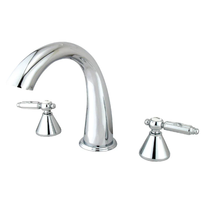 Kingston - Tub Faucets - Roman KS236GL Two-Handle 3-Hole Deck Mount Roman Tub Faucet