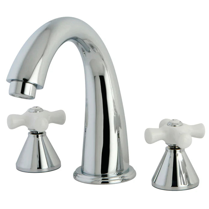 Kingston - Tub Faucets - Naples KS236PX Two-Handle 3-Hole Deck Mount Roman Tub Faucet