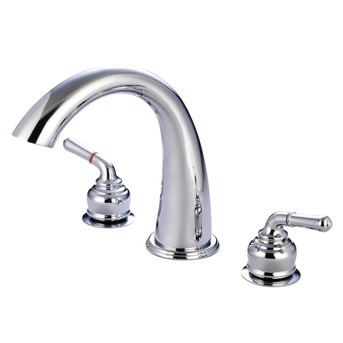 Kingston - Tub Faucets - Milano KS236 Two-Handle 3-Hole Deck Mount Roman Tub Faucet