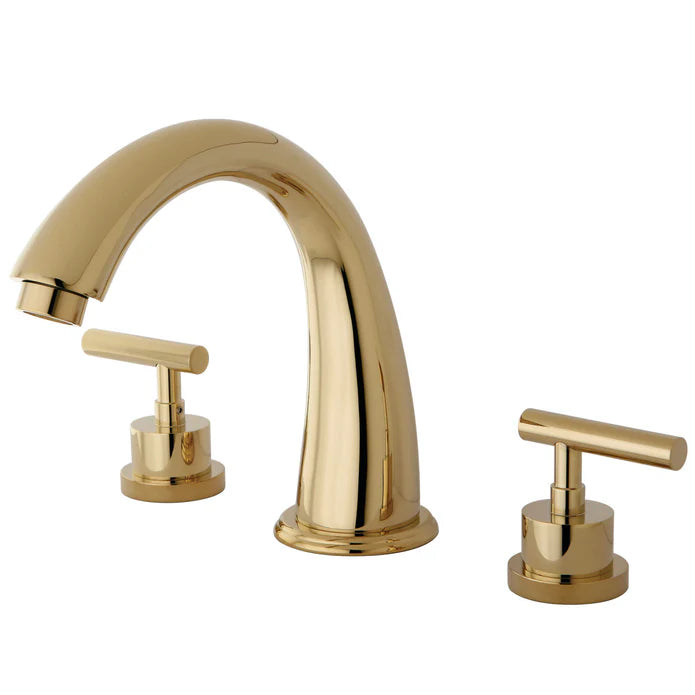 Kingston - Tub Faucets - Manhattan KS236CML Two-Handle 3-Hole Deck Mount Roman Tub Faucet