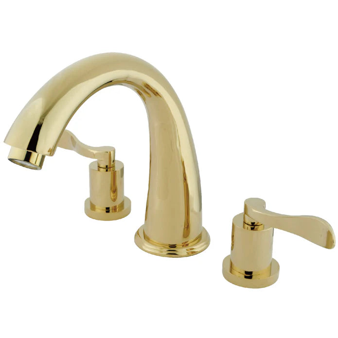 Kingston - Tub Faucets - Vintage KS236DFL Two-Handle 3-Hole Deck Mount Roman Tub Faucet