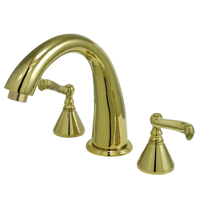 Kingston - Tub Faucets - Roman KS236FL Two-Handle 3-Hole Deck Mount Roman Tub Faucet