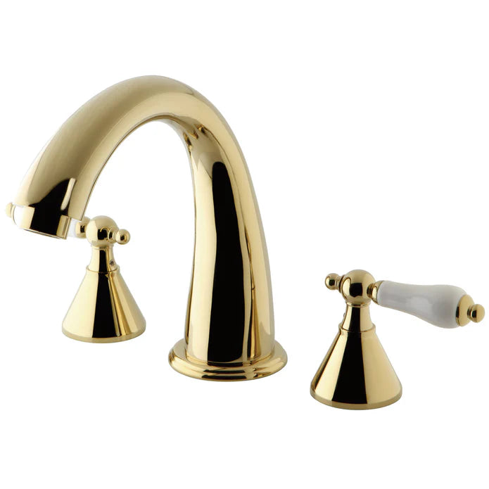 Kingston - Tub Faucets - Naples KS236PL Two-Handle 3-Hole Deck Mount Roman Tub Faucet