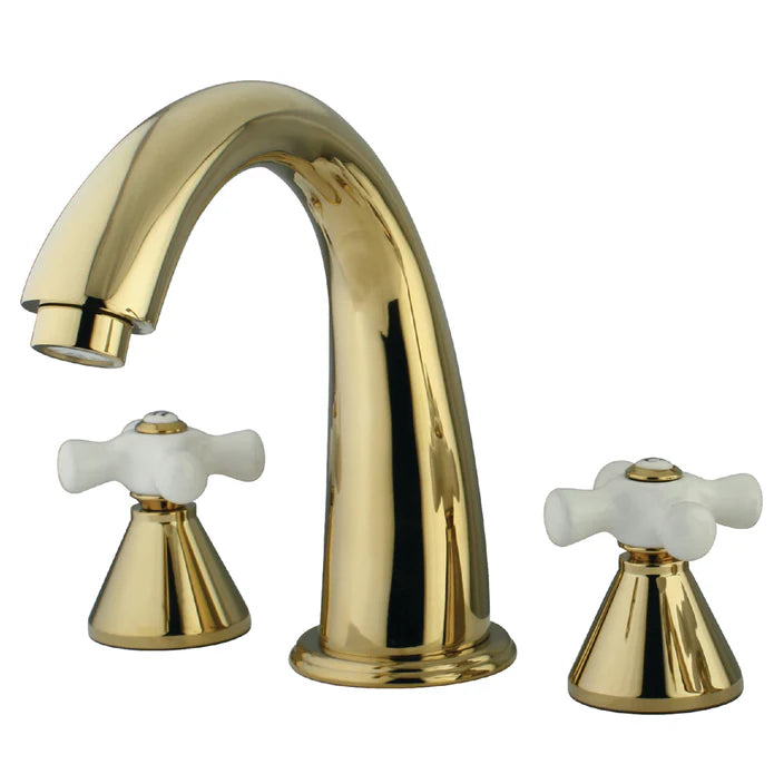 Kingston - Tub Faucets - Naples KS236PX Two-Handle 3-Hole Deck Mount Roman Tub Faucet