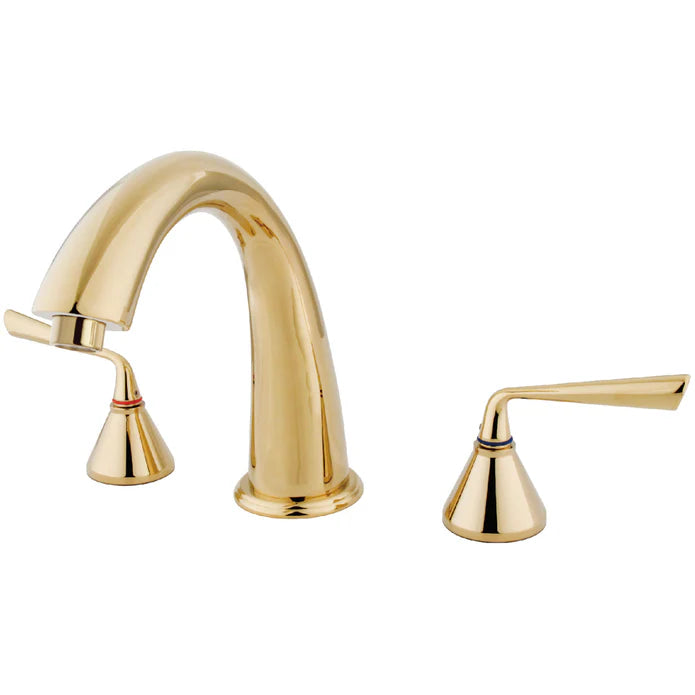 Kingston - Tub Faucets - Silver Sage KS236ZL Two-Handle 3-Hole Deck Mount Roman Tub Faucet