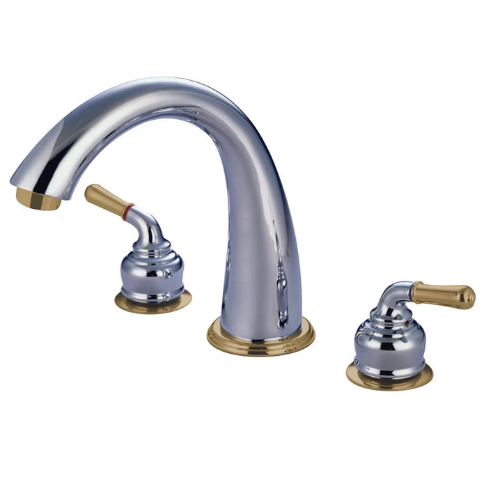 Kingston - Tub Faucets - Milano KS236 Two-Handle 3-Hole Deck Mount Roman Tub Faucet