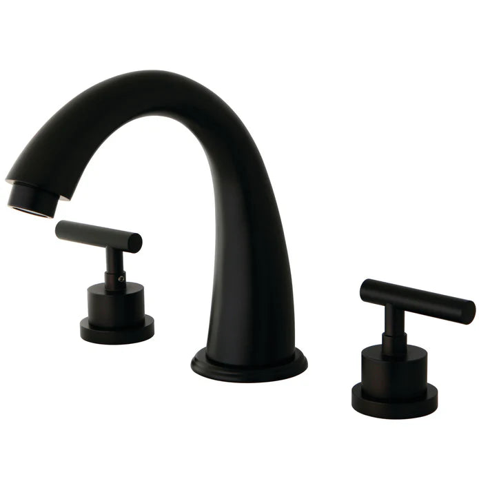 Kingston - Tub Faucets - Manhattan KS236CML Two-Handle 3-Hole Deck Mount Roman Tub Faucet