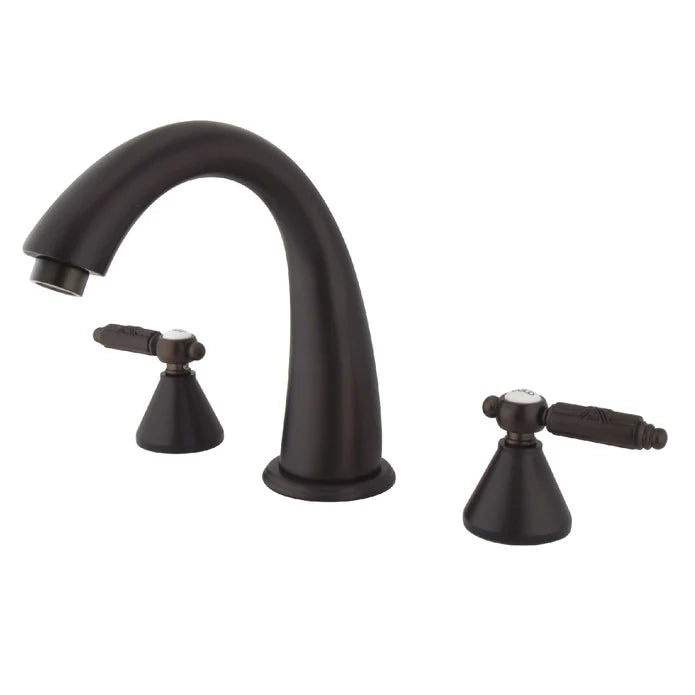 Kingston - Tub Faucets - Roman KS236GL Two-Handle 3-Hole Deck Mount Roman Tub Faucet