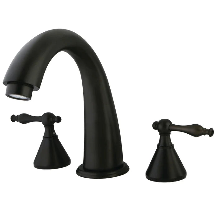 Kingston - Tub Faucets - Naples KS236NL Two-Handle 3-Hole Deck Mount Roman Tub Faucet