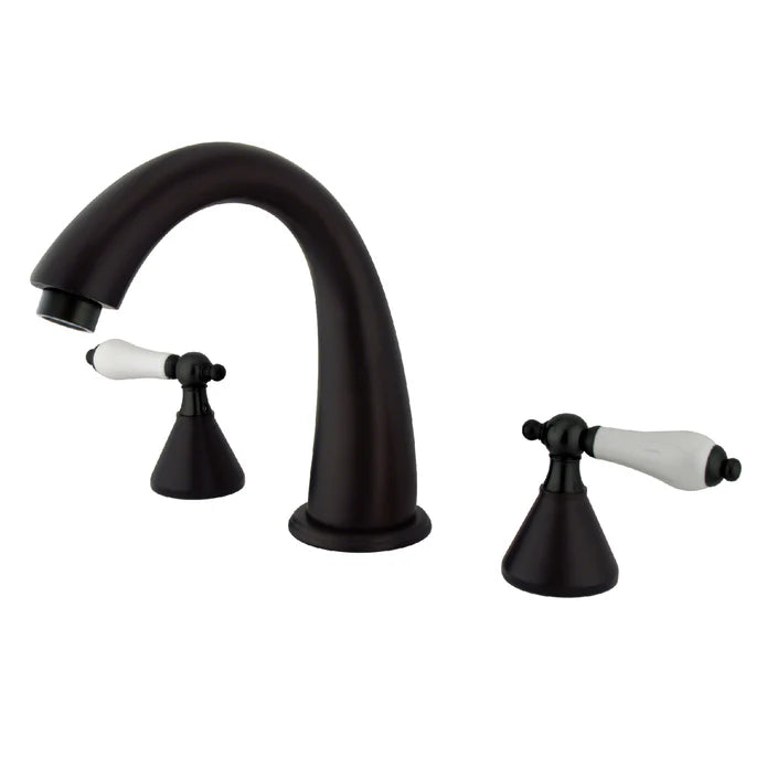 Kingston - Tub Faucets - Naples KS236PL Two-Handle 3-Hole Deck Mount Roman Tub Faucet