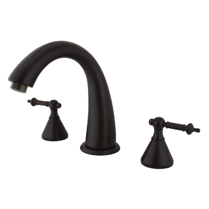 Kingston - Tub Faucets - Roman KS236TL Two-Handle 3-Hole Deck Mount Roman Tub Faucet