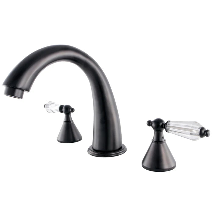 Kingston - Tub Faucets - Wilshire KS236WLL Two-Handle 3-Hole Deck Mount Roman Tub Faucet