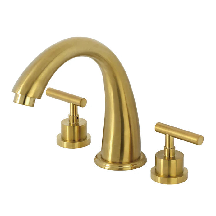 Kingston - Tub Faucets - Manhattan KS236CML Two-Handle 3-Hole Deck Mount Roman Tub Faucet