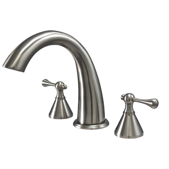 Kingston - Tub Faucets - English Country KS236BL Two-Handle 3-Hole Deck Mount Roman Tub Faucet