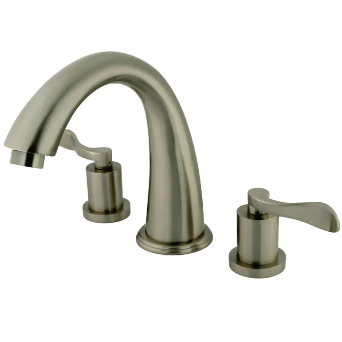 Kingston - Tub Faucets - Vintage KS236DFL Two-Handle 3-Hole Deck Mount Roman Tub Faucet