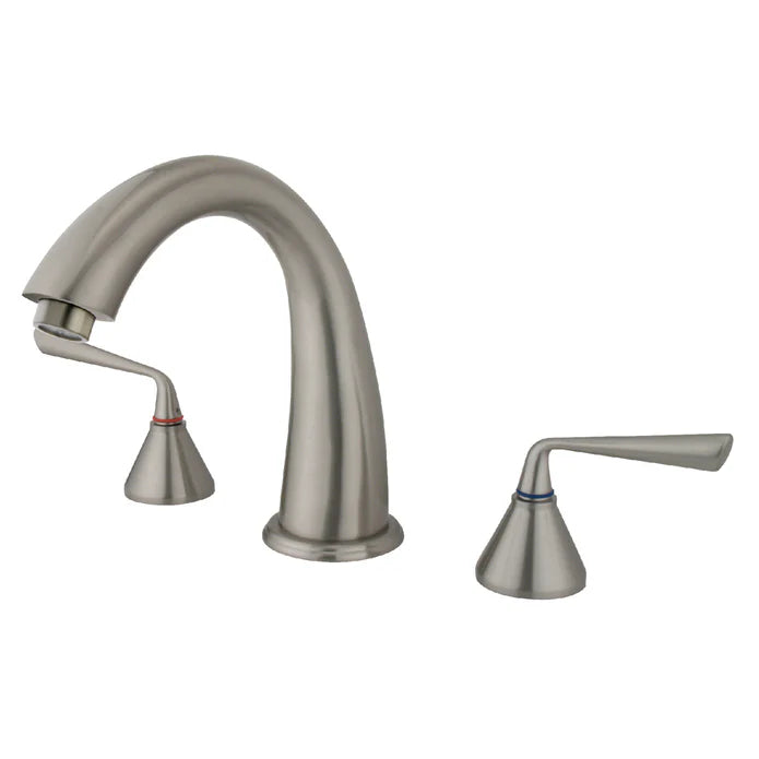 Kingston - Tub Faucets - Silver Sage KS236ZL Two-Handle 3-Hole Deck Mount Roman Tub Faucet