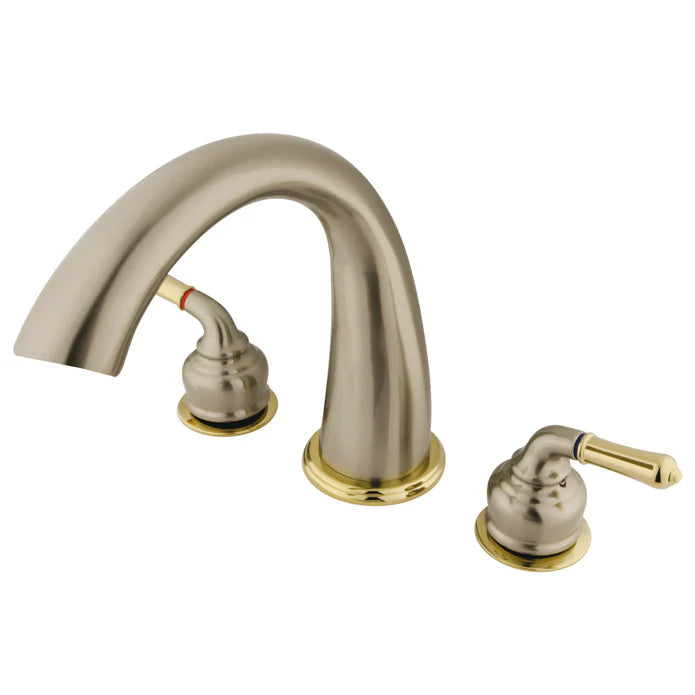 Kingston - Tub Faucets - Milano KS236 Two-Handle 3-Hole Deck Mount Roman Tub Faucet
