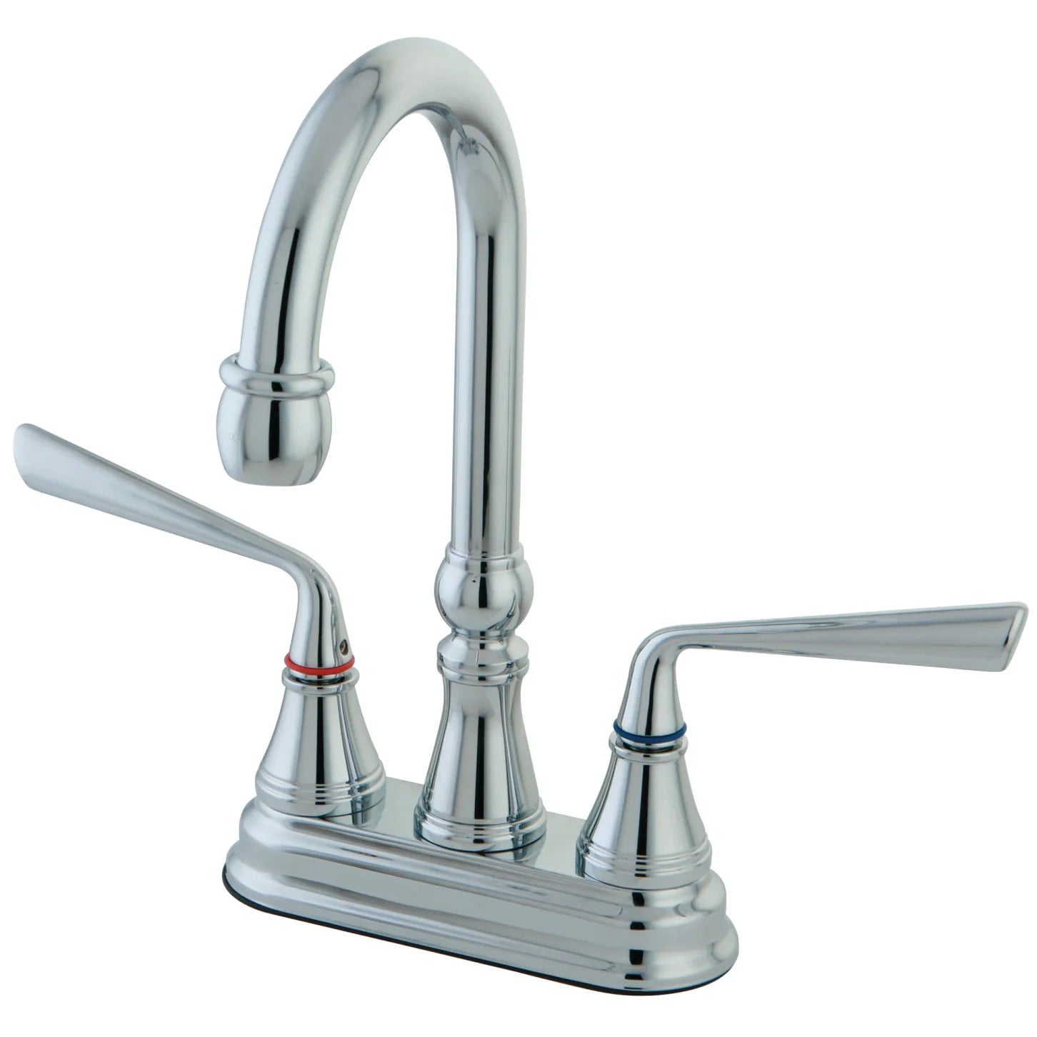 Kingston - Bar Faucets - Silver Sage KS249ZL Two-Handle 2-Hole Deck Mount Bar Faucet