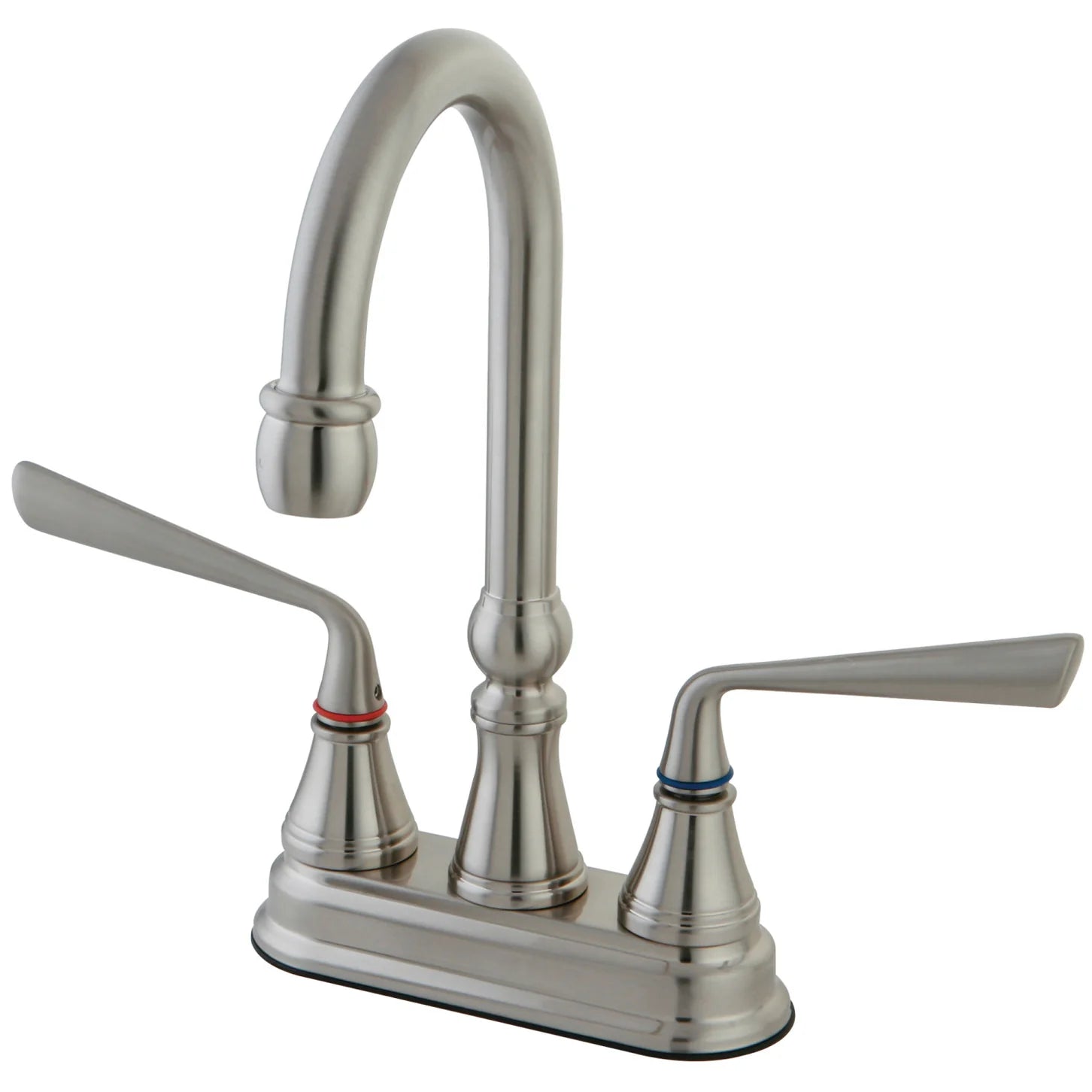 Kingston - Bar Faucets - Silver Sage KS249ZL Two-Handle 2-Hole Deck Mount Bar Faucet