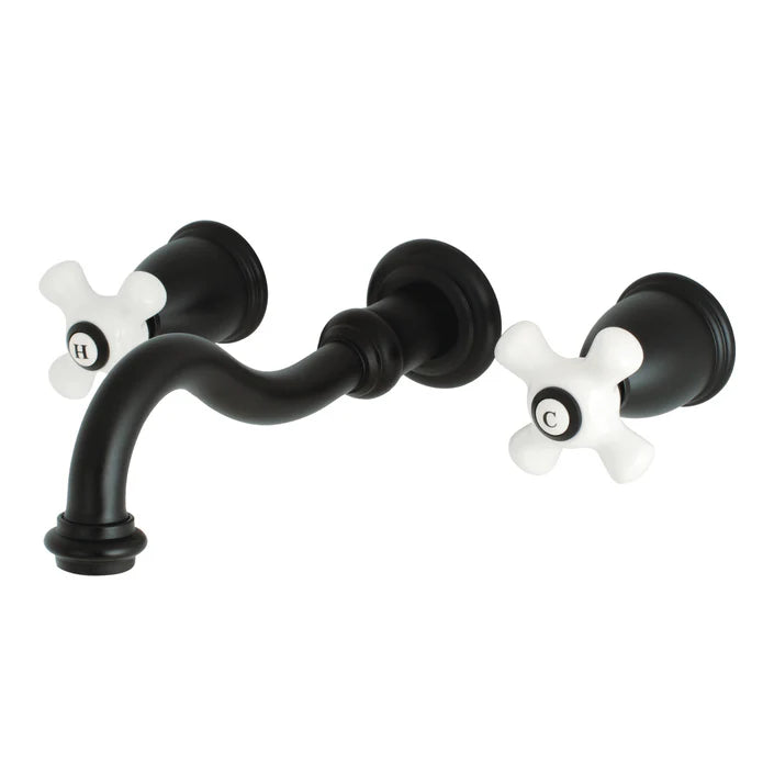 Kingston - Tub Faucets - Restoration KS302PX Two-Handle 3-Hole Wall Mount Roman Tub Faucet