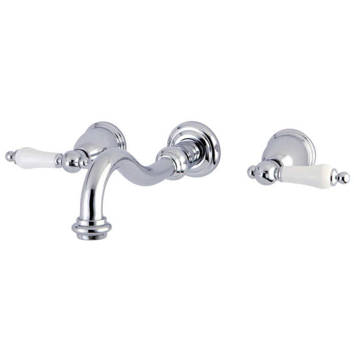 Kingston - Tub Faucets - Restoration KS302PL Two-Handle 3-Hole Wall Mount Roman Tub Faucet