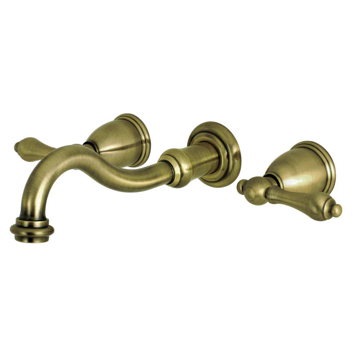 Kingston - Tub Faucets - Restoration KS302AL Two-Handle 3-Hole Wall Mount Roman Tub Faucet