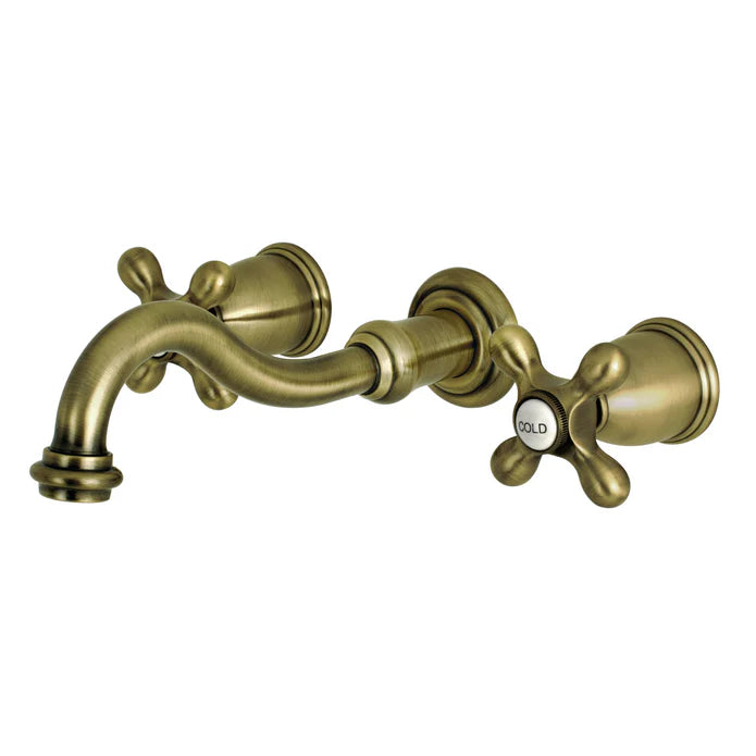 Kingston - Tub Faucets - Restoration KS302AX Two-Handle 3-Hole Wall Mount Roman Tub Faucet