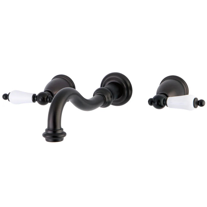 Kingston - Tub Faucets - Restoration KS302PL Two-Handle 3-Hole Wall Mount Roman Tub Faucet