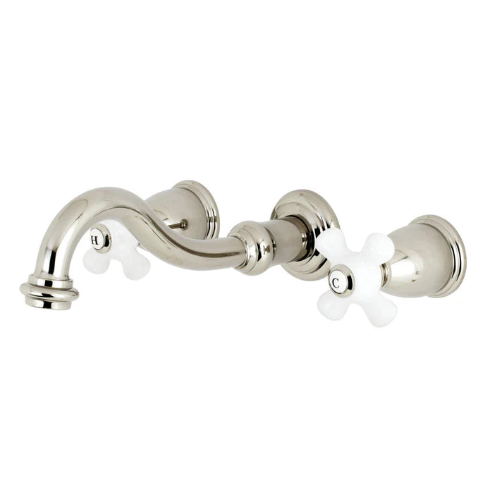 Kingston - Tub Faucets - Restoration KS302PX Two-Handle 3-Hole Wall Mount Roman Tub Faucet