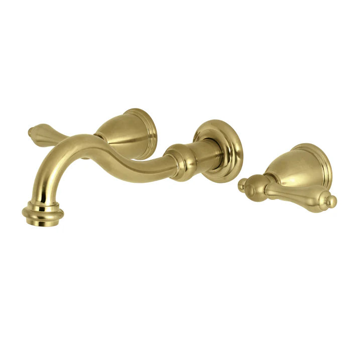 Kingston - Tub Faucets - Restoration KS302AL Two-Handle 3-Hole Wall Mount Roman Tub Faucet