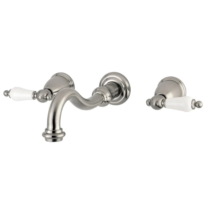 Kingston - Tub Faucets - Restoration KS302PL Two-Handle 3-Hole Wall Mount Roman Tub Faucet