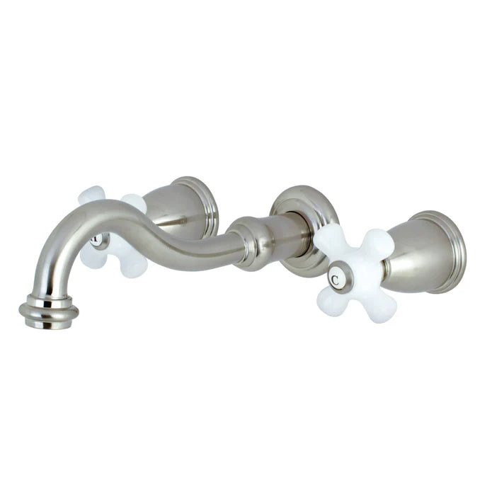 Kingston - Tub Faucets - Restoration KS302PX Two-Handle 3-Hole Wall Mount Roman Tub Faucet