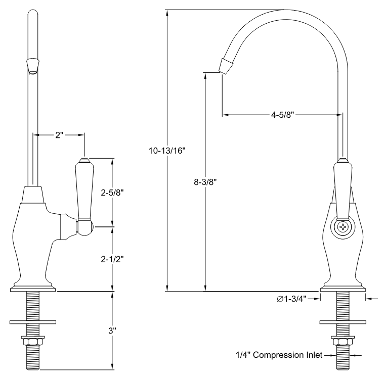 Kingston - Filtration Faucets - Magellan KS319NML Single-Handle 1-Hole Deck Mount Water Filtration Faucet