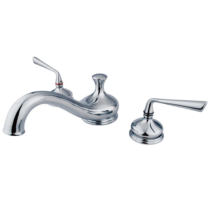 Kingston - Tub Faucets - Silver Sage KS333ZL Two-Handle 3-Hole Deck Mount Roman Tub Faucet