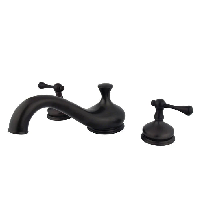 Kingston - Tub Faucets - Vintage KS333BL Two-Handle 3-Hole Deck Mount Roman Tub Faucet